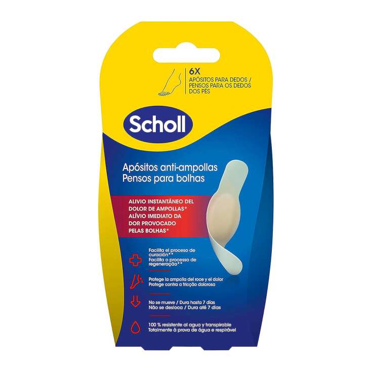  SHOLL APOSITOS AMPOLLAS DR SCHOLL HYDRAGEL DEDOS GDE 6 U