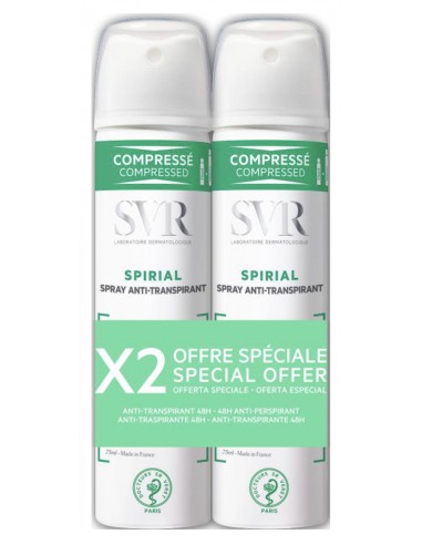 SVR SPIRIAL SPRAY ANTI-TRANSPIRANTE DUPLO 2 X 75 ML 