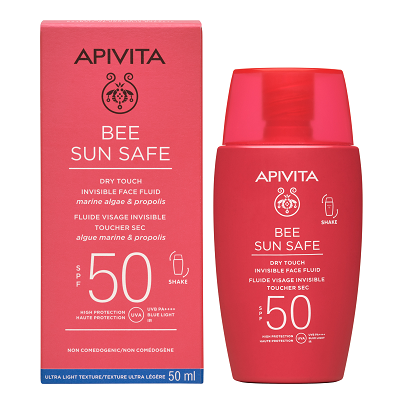 APIVITA BEE SUN SAFE FLUIDO FACIAL INVISIBLE TOQUE SECO SPF50 50ML