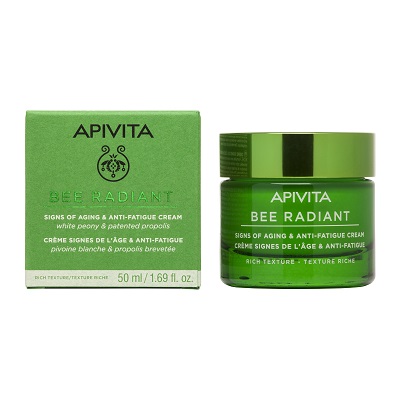APIVITA BEE RADIANT CREMA SIGNOS DE LA EDAD & ANTIFATIGA TEXTURA RICA 50ML